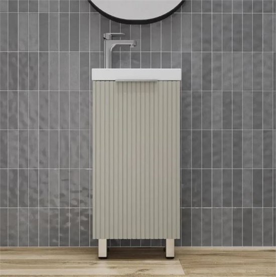 STYLE LINE Тумба напольная "СОЛО" универсальная (Como 40) Санд серая галька ЛС-00002430