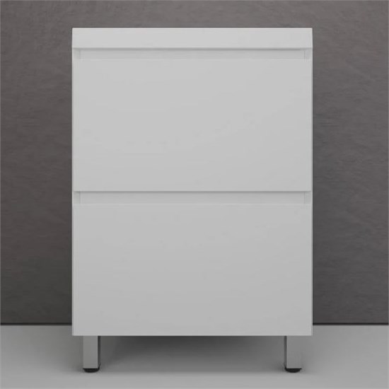 STYLE LINE Тумба напольная "Манхэттен 60" ЭМАЛЬ под ASTI 60 2 ящика PLUS белый матовый ЛС-00002377