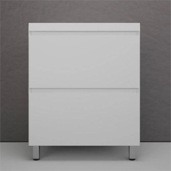 STYLE LINE Тумба напольная "Манхэттен 70" ЭМАЛЬ под ASTI 70 2 ящика PLUS белый матовый ЛС-00002374