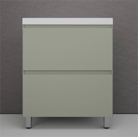 STYLE LINE Тумба напольная "Манхэттен 70" ЭМАЛЬ под ASTI 70 2 ящика PLUS олива ЛС-00002376