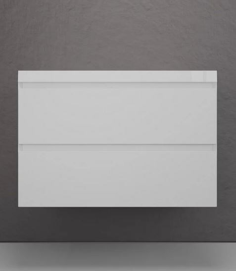 STYLE LINE Тумба подвесная "Манхэттен 80" ЭМАЛЬ под ASTI 80 2 ящика PLUS белый матовый ЛС-00002359