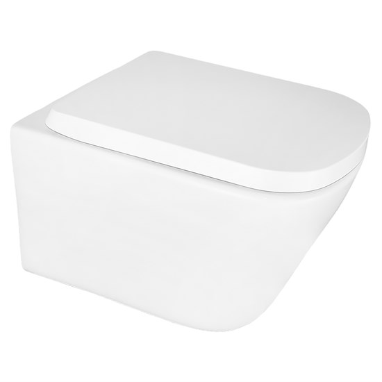 AZARIO Vesper Унитаз подвесной 360х510х365 безободковый, слив "Скрытое Торнадо", с быстросъемным сиденьем микролифт (AZ-1373WH) AZ-1373WH