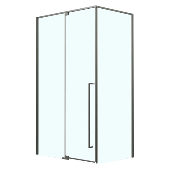 AZARIO Душевое ограждение распашное MALE 1000х1000х1950 прозрачное стекло 6 мм, профиль графит матовый (AZ-J50-100-MGR-CL) AZ-J50-100-MGR-CL