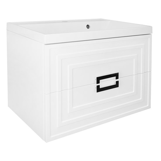 AZARIO Комплект Тумба ARMARIO 70/2 700х450х585 подвесная, с раковиной CLASSIK 70, белый глянцевый (CS00096970) CS00096970