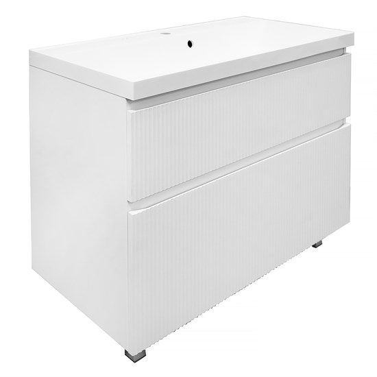 AZARIO Комплект Тумба Viola 100/2Н 1000х450х850 напольная, с раковиной Астория 100, белый матовый (CS00097146) CS00097146