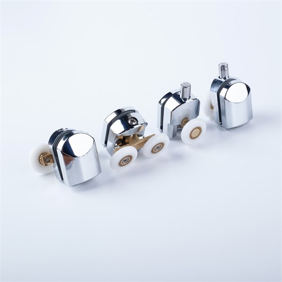 IDDIS Ролики 2 верхних двойные, 2 нижних одинарные, D=23 мм хром, стекло 5-6 мм (966M23C6DZ) 966M23C6DZ