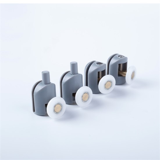 IDDIS Ролики 2 верхних, 2 нижних одинарные, D=23 мм серый, стекло 5-6 мм (966S23GR6DZ) 966S23GR6DZ