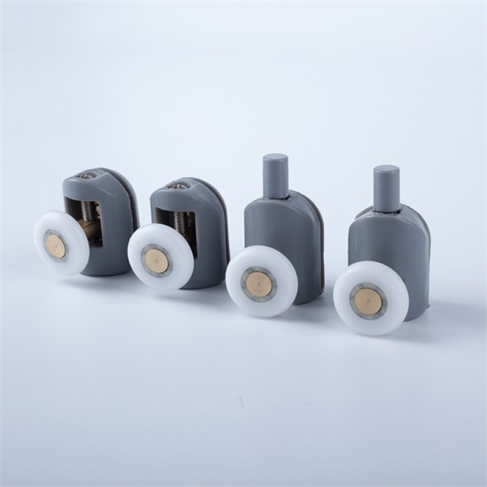 IDDIS Ролики 2 верхних, 2 нижних одинарные, D=23 мм серый, стекло 4 мм (966S23GR4DZ) 966S23GR4DZ