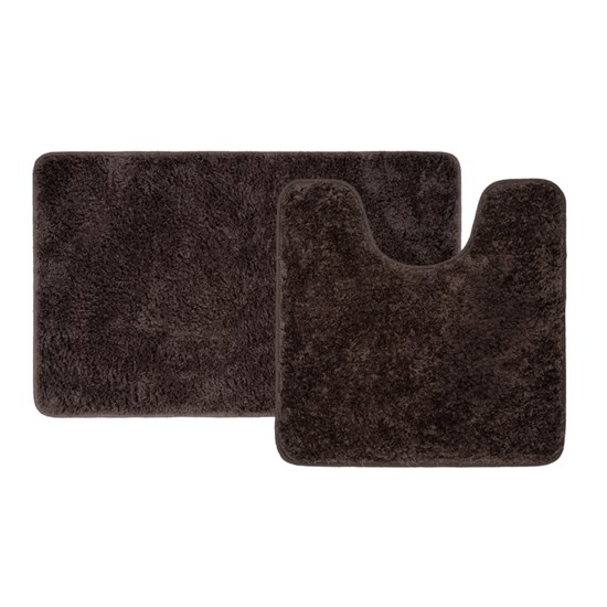 IDDIS Набор ковриков для ванной комнаты, 50х80 + 50х50, микрофибра, темно--коричневый, , BSET08Mi13 BSET08Mi13