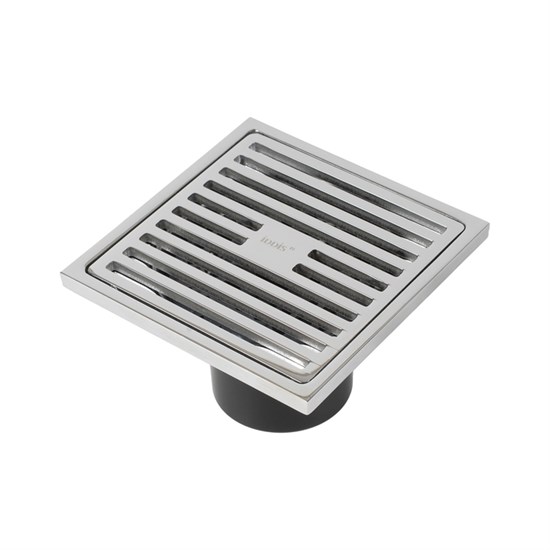 IDDIS Трап душевой, вертикальный выпуск, сухой затвор, 10х10см, хром матовый, , 980CV10SB3DDZ 980CV10SB3DDZ