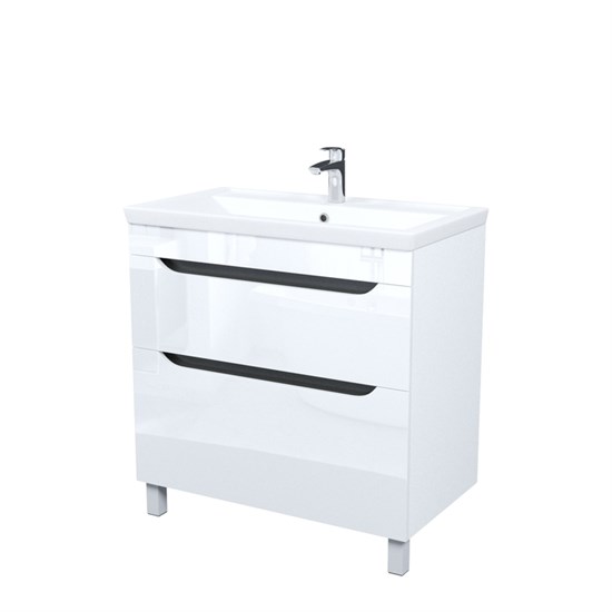 IDDIS Тумба с умывальником, напольная, 80 см, белый, Ray, , RAY80WFi95K RAY80WFi95K