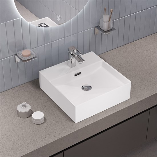 IDDIS Умывальник накладной/подвесной, белый глянцевый, Bild, , BILWS42i27 BILWS42i27