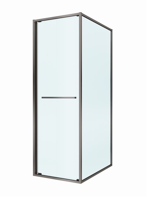 CEZARES Lux Душевой уголок прямоугольный двери раздвижные размер 70x80 см, цвет профиль - оружейная сталь / стекло - прозрачное LUX-AH-FS-1-70/80-C-GM