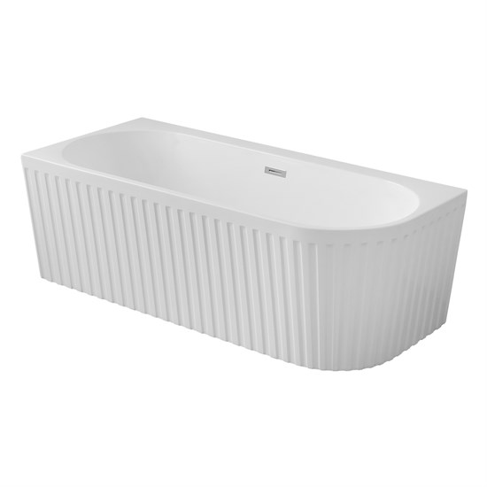 AZARIO Ванна акриловая LAGO GARDA 1500х750х580 пристенная, рифленая, левосторонняя, в комплекте с сифоном и металлической рамой (AZ-6724-A2 L 15075) AZ-6724-A2 L 15075