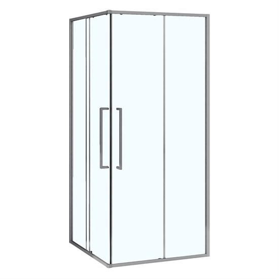 AZARIO Душевое ограждение SHANGHAI 900х900х1950 прозрачное стекло 6 мм, профиль графит матовый, двери раздвижные AZ-R43-90-MGR-CL