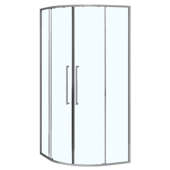 AZARIO Душевое ограждение SHANGHAI 1000х1000х1950 четверть круга, прозрачное стекло 6 мм, профиль графит матовый, двери раздвижные AZ-S43-100-MGR-CL