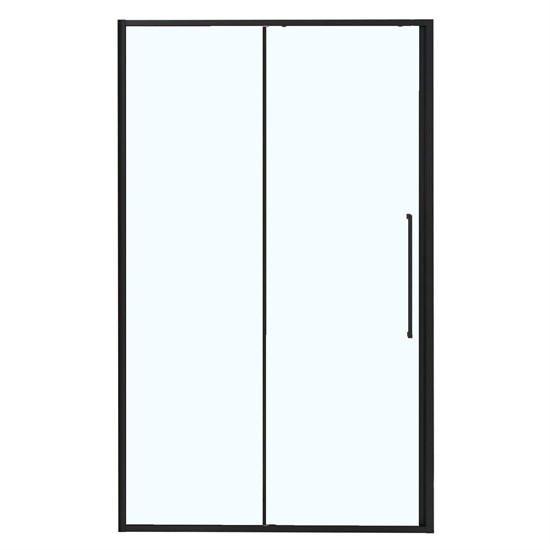 AZARIO Душевая дверь SHANGHAI 1100х1950 раздвижная, прозрачное стекло 6 мм, профиль черный матовый (AZ-Y43-110-MB-CL) AZ-Y43-110-MB-CL