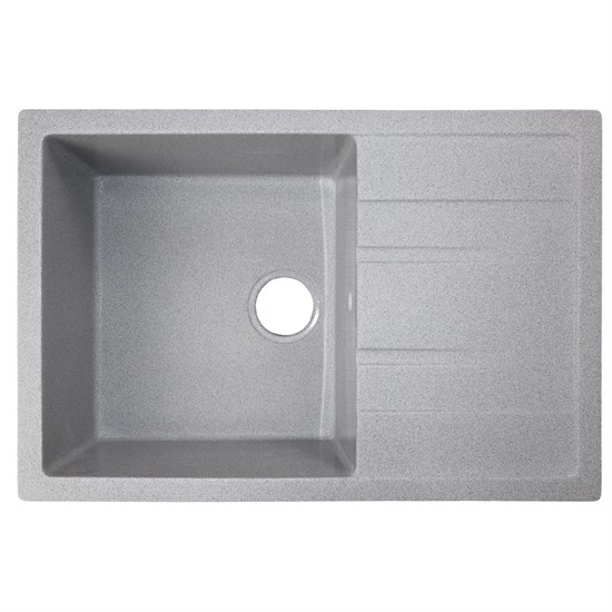 AZARIO Кухонная мойка Rio 750x505x185 искусственный мрамор, с "крылом", сифон в комплекте, цвет серый (CS00105229) CS00105229