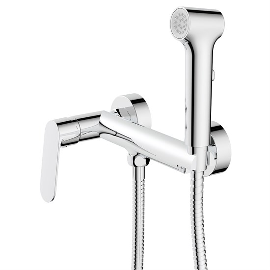 AZARIO Гигиенический душ Alanti со смесителем, керамический картридж, однорычажный, шланг 150 см, хром (AZ-K2532) AZ-K2532