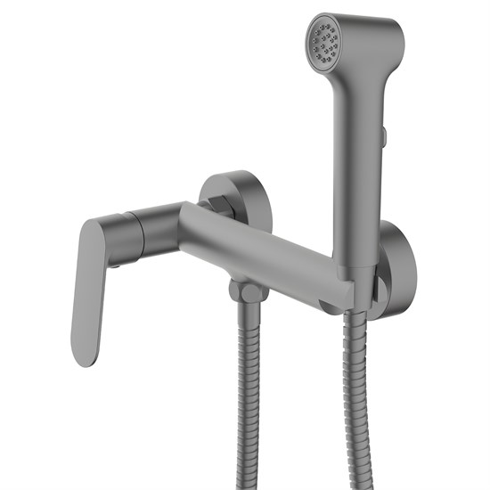AZARIO Гигиенический душ Alanti со смесителем, керамический картридж, однорычажный, шланг 150 см, графит (AZ-K2532GR) AZ-K2532GR