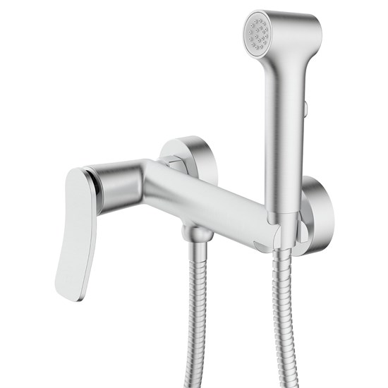 AZARIO Гигиенический душ Escaro со смесителем, керамический картридж, шланг 150 см, сатин (AZ-K2574BN) AZ-K2574BN