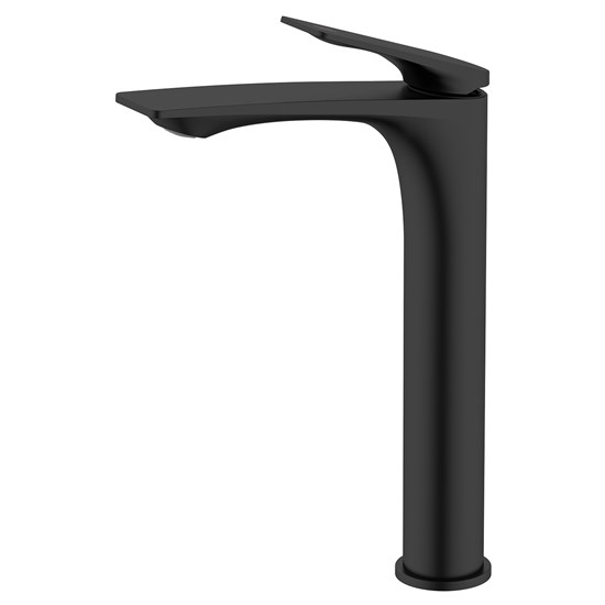 AZARIO Cмеситель для раковины-чаши Lursy высокий, керамический картридж, черный матовый (AZ-K9049B) AZ-K9049B