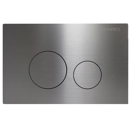 AZARIO Кнопка смыва NEW-TS механическая, двойной смыв, круглые кнопки, нержавеющая сталь 304, серый матовый (AZ-SS-002-BR) AZ-SS-002-BR