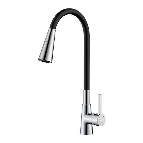 ROSSINKA Z Смеситель для кухни с гибким поворотным изливом (Z35-39-Black) Z35-39-Black