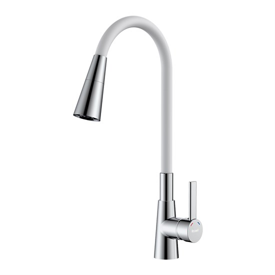 ROSSINKA Z Смеситель для кухни с гибким поворотным изливом (Z35-39-White) Z35-39-White