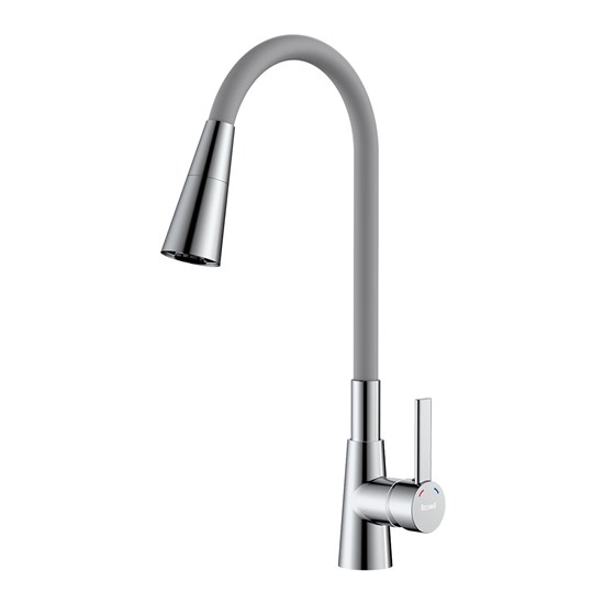ROSSINKA Z Смеситель для кухни с гибким поворотным изливом (Z35-39-Gray) Z35-39-Gray