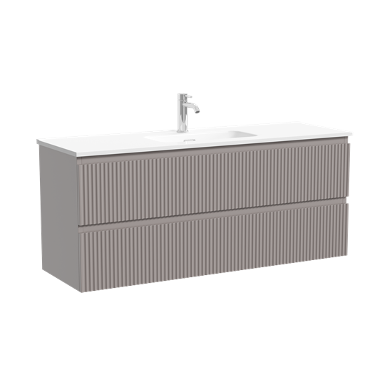 SANCOS Тумба подвесная Snob R 1195х390х500, c двумя ящиками оснащенными доводчиками, Doha Soft, арт.SNR120/39SM SNR120/39SM