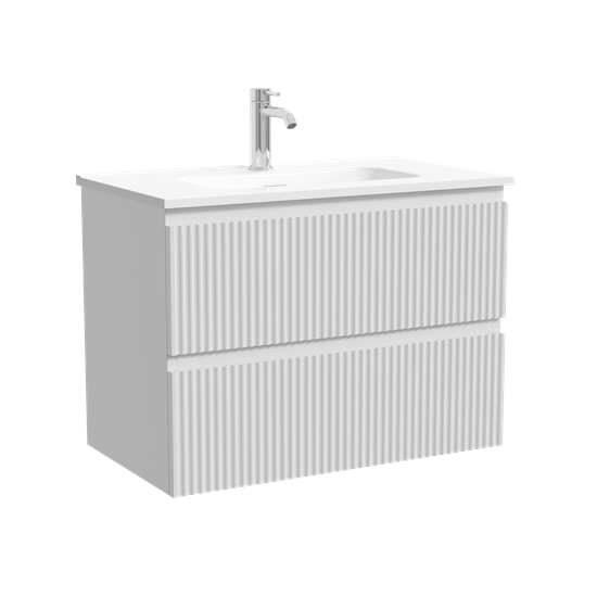 SANCOS Тумба подвесная Snob R 690х390х500, c двумя ящиками оснащенными доводчиками, Bianco, арт.SNR70/39W SNR70/39W