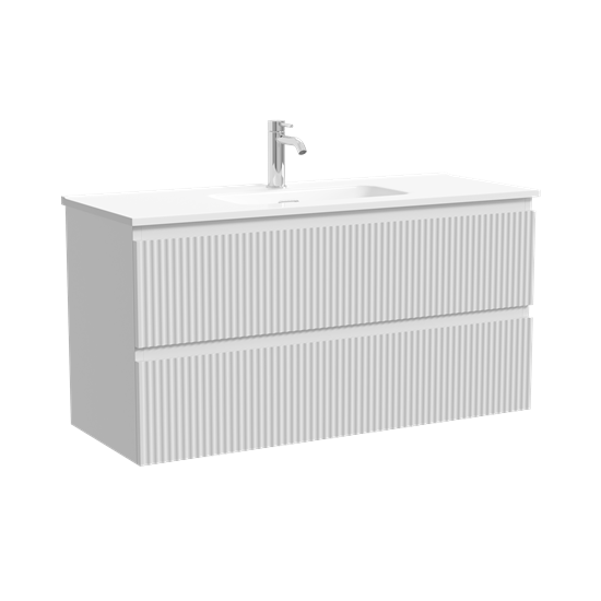 SANCOS Тумба подвесная Snob R 995х390х500, c двумя ящиками оснащенными доводчиками, Bianco, арт.SNR100/39W SNR100/39W