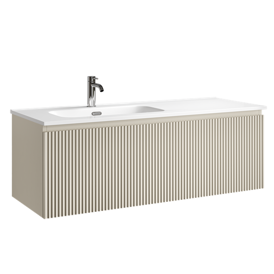 SANCOS Тумба подвесная Snob R 1.0 1195х445х406, c одним ящиком оснащенным доводчиками, Beige Soft , арт.SNR1.0120LCE SNR1.0120LCE