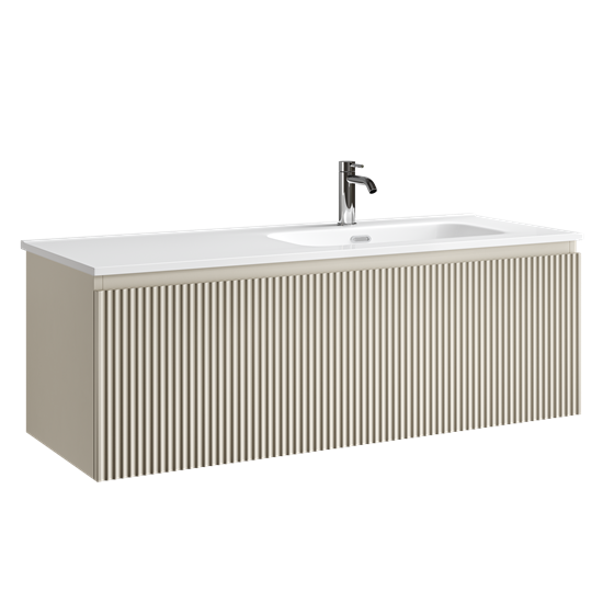 SANCOS Тумба подвесная Snob R 1.0 1195х445х406, c одним ящиком оснащенным доводчиками, Beige Soft , арт.SNR1.0120RCE SNR1.0120RCE