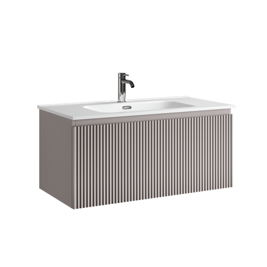 SANCOS Тумба подвесная Snob R 1.0 890х445х406, c одним ящиком оснащенным доводчиками, Doha Soft , арт.SNR1.090SM SNR1.090SM