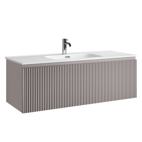 SANCOS Тумба подвесная Snob R 1.0 1195х445х406, c одним ящиком оснащенным доводчиками, Doha Soft , арт.SNR1.0120SM SNR1.0120SM