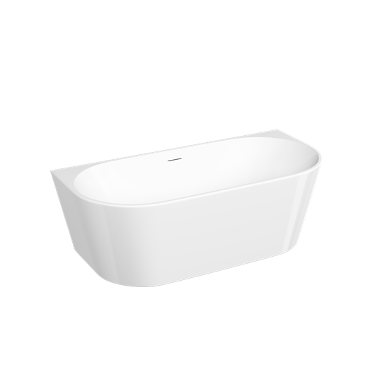 SANCOS Акриловая ванна Labo 1700x800x580, пристенная, с каркасом, со сливом-переливом, донным клапаном"сlick-сlack", белый, арт. FB22 FB22