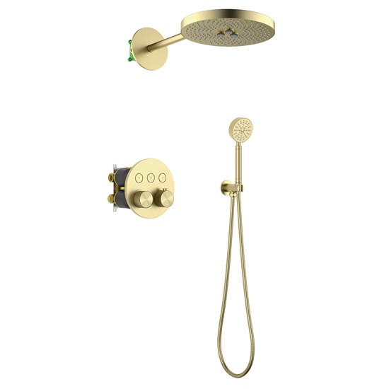 TIMO Душевая система встроенная с термостатом Saona золото матовое (SX-2308/17SM) SX-2308/17SM