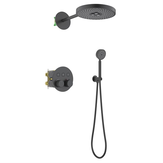 TIMO Душевая система встроенная с термостатом Saona черный (SX-2308/03SM) SX-2308/03SM