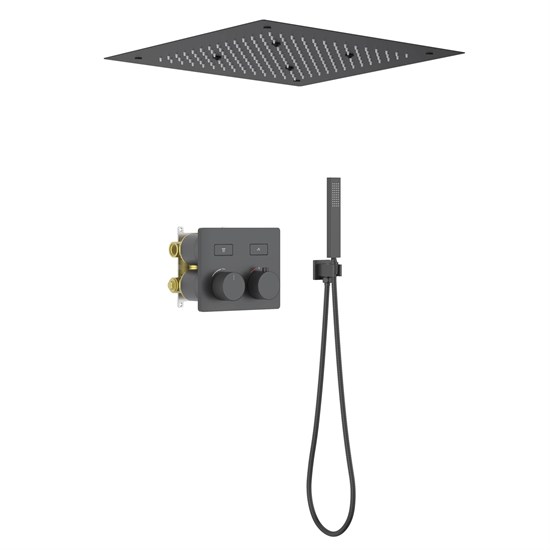 TIMO Душевая система встроенная с термостатом Petruma черный (SX-5209/03SM) SX-5209/03SM