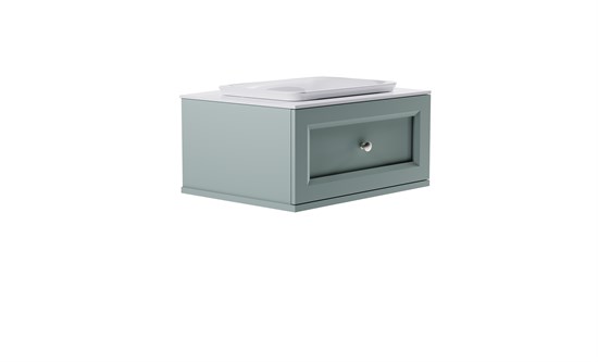 ASTRA-FORM Тумба подвесная Классик  70 с 1ящ NCS S 3005-b80g мат. с раковиной Ретро бел гл. и столешницей Solid бел гл. 4631177713989