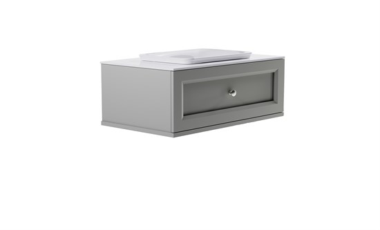 ASTRA-FORM Тумба подвесная Классик  90 с 1ящ NCS S 3502-Y мат. с раковиной Ретро бел гл. и столешницей Solid бел гл. 4631177714122