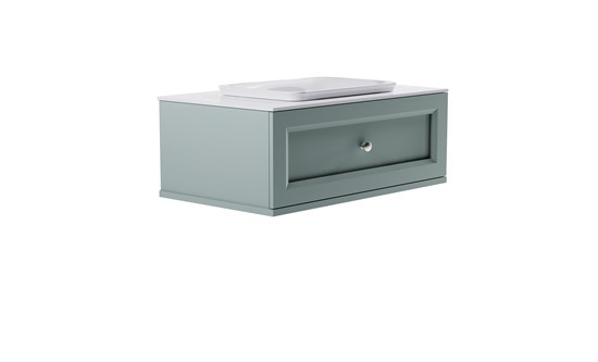ASTRA-FORM Тумба подвесная Классик 100 с 1ящ NCS S 3005-B80G мат. с раковиной Ретро бел гл. и столешницей Solid бел гл. 4631177714160