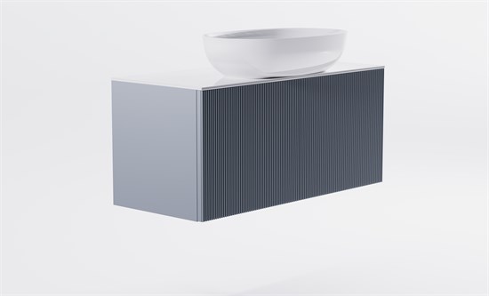 ASTRA-FORM Тумба подвесная М-40 Slim 100см 1ящ NCS S 3005-R80B мат./волна, раковина Атрия бел гл,столешница Solid бел гл. 4631177714658