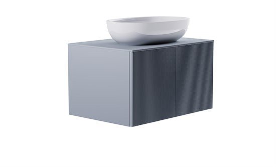 ASTRA-FORM Тумба подвесная М-40 80см 1ящ NCS S 3005-R80B мат./волна, раковина Атрия бел гл, столешница Solid в цвете 4631177714788