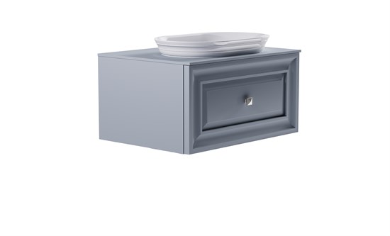 ASTRA-FORM Тумба подвесная Шарм 80см 1ящ NCS S 3005-R80B мат., раковина Шарм бел гл, столешница Solid в цвете 4631177715013