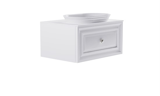 ASTRA-FORM Тумба подвесная Шарм 80см 1ящ белый матовый, раковина Шарм бел глянец и столешницей Solid бел матовый 4631177715051