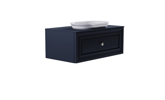 ASTRA-FORM Тумба подвесная Шарм 90см 1ящ RAL7024 мат., раковина Шарм бел гл, столешница Solid в цвете 4631177715105