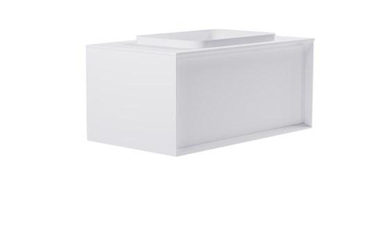 ASTRA-FORM Тумба подвесная Фрейм 90см 1ящ белый мат., раковина Антарес бел глянц, столешница Solid белый мат. 4631177715358